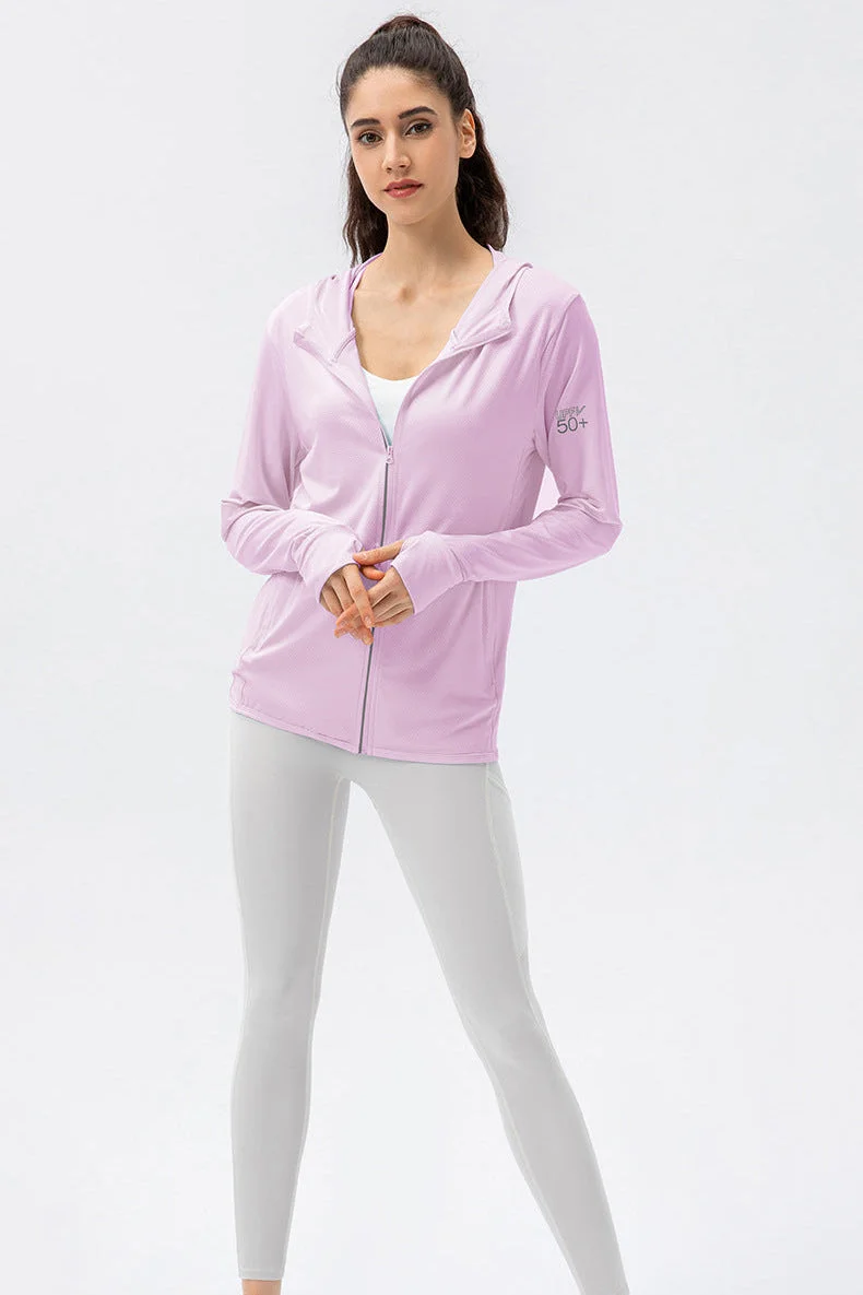 Svl Lavender Maya Women's Sports Lightweight Jacket with SPF 50 Sun Protection for Women | Best Price UAE